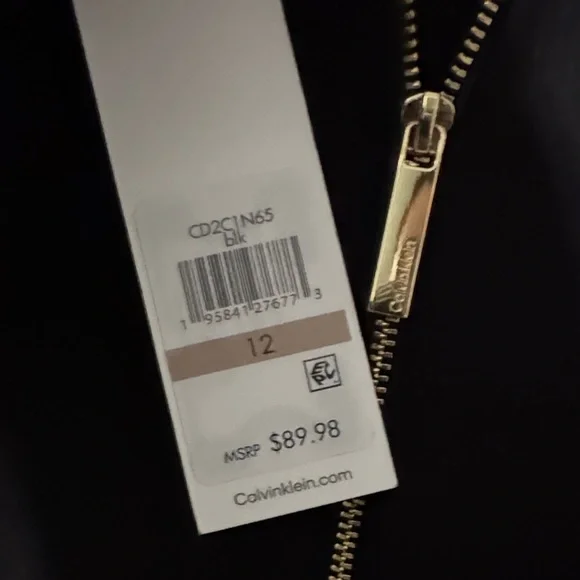 NWT Long-sleeved Tie-neck Scuba Crepe Dress - Picture 3 of 8